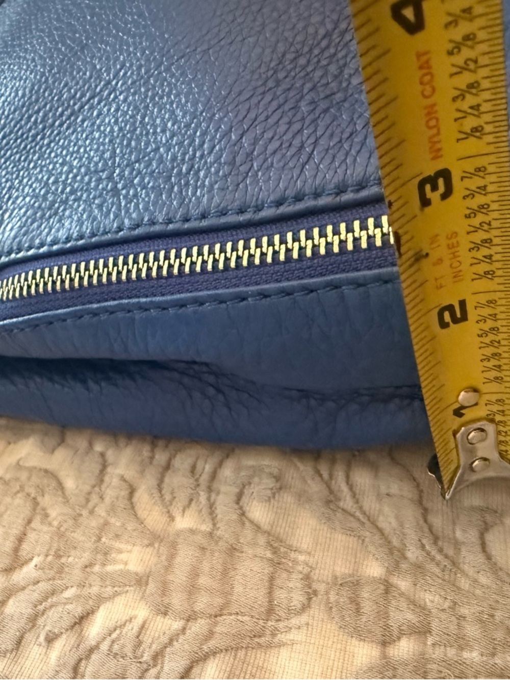 Michael Kors Royal Blue Pebbled Leather Shoulder Bag - Picture 5 of 7